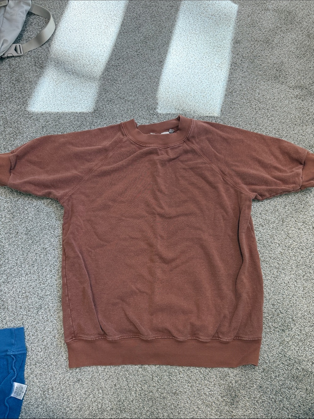 Jungmaven Crewneck Short-Sleeve Sweater in Rust